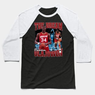 Hakeem Olajuwon The Dream Basketball Legend Signature 80S 90S Bootleg Rap Baseball T-Shirt